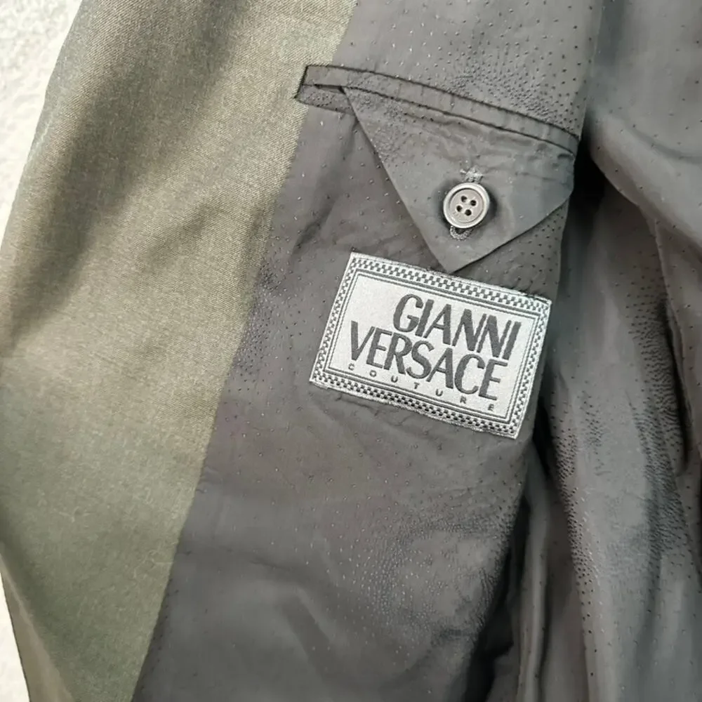 Gianni Versace Couture Men's Size ?? 3-Button Blazer Olive Green Business Flaw